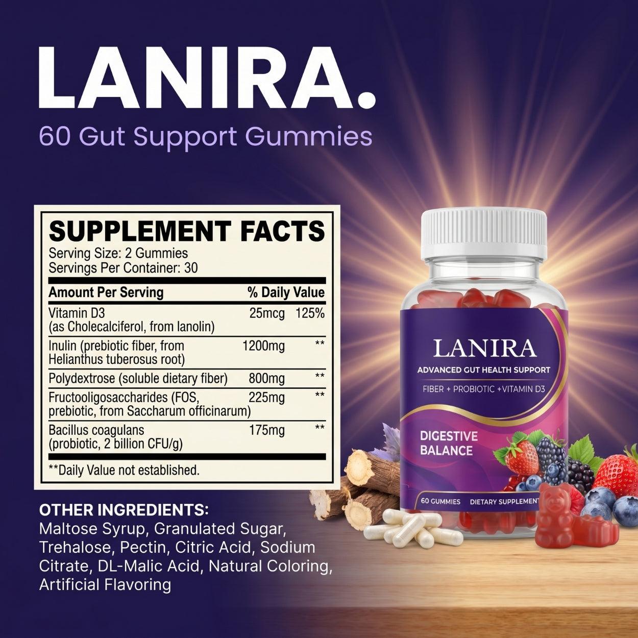 Advanced Gut Health Support Gummies By Lanira™