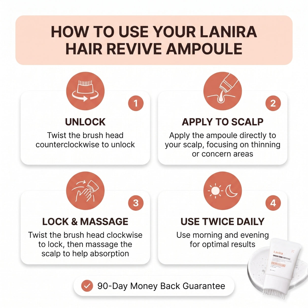 Lanira Hair Revival Serum With Built-In Brush