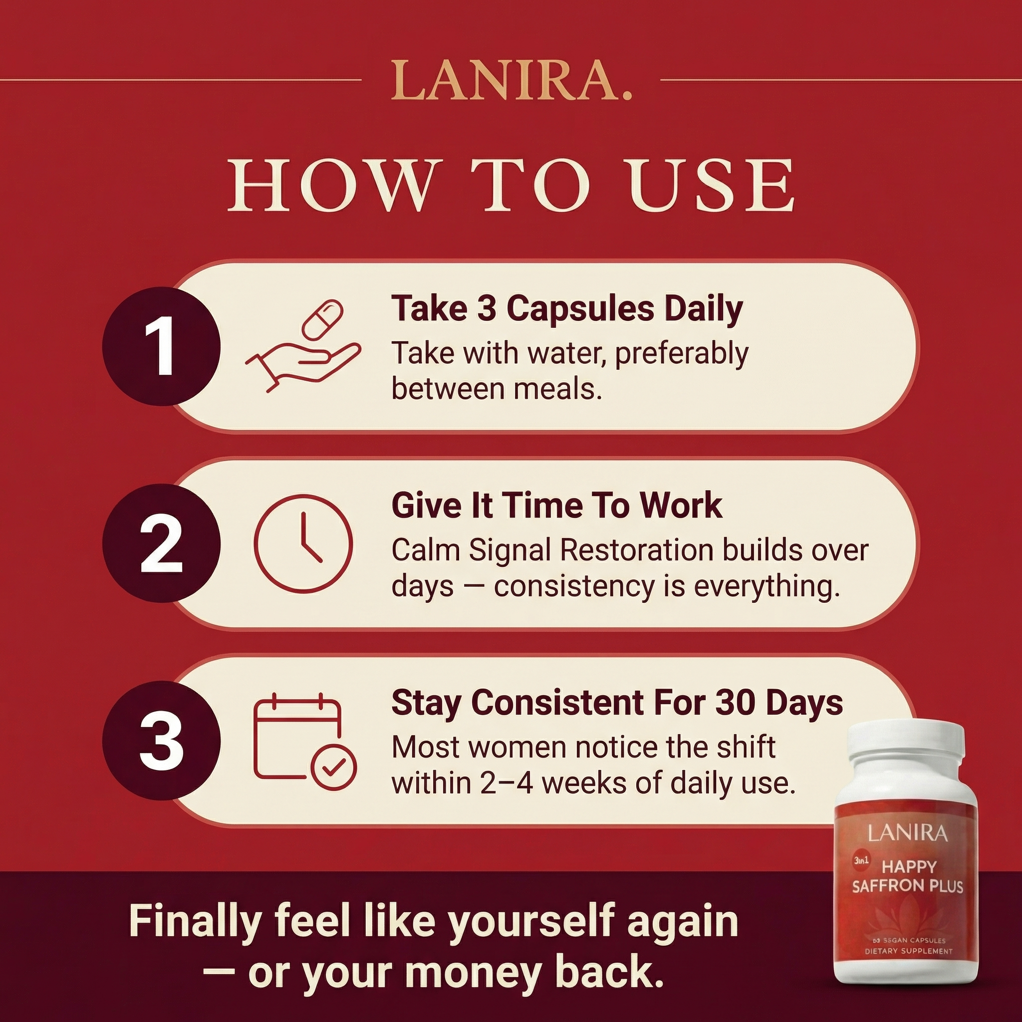 Lanira™ ⎻ Clinical Grade Saffron Plus For Calm Restoration